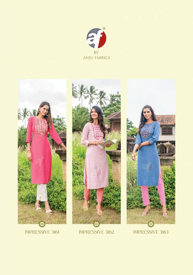 Impressive Vol 5 By Af Viscose Rayon Designer Kurti Wholesale Shop In Surat